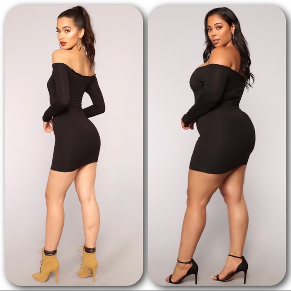 🔷Off Shoulder Mini Dress - Black🔷 - Picture 2 of 5